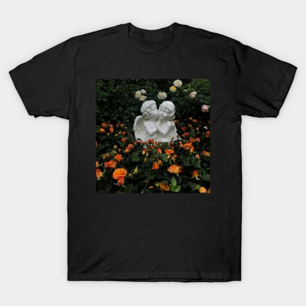 Kissing Cherubs T-Shirt by rainb0w0tter